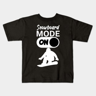 Snowboard mode on Kids T-Shirt